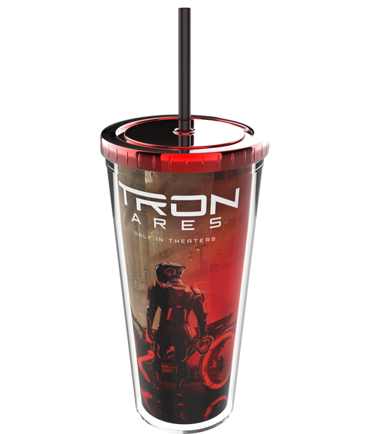 Tron Double Wall Cup w/Lid & Straw