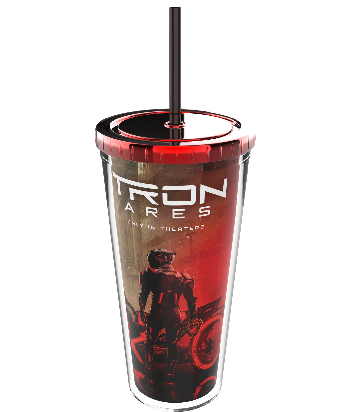 Tron Double Wall Cup w/Lid & Straw