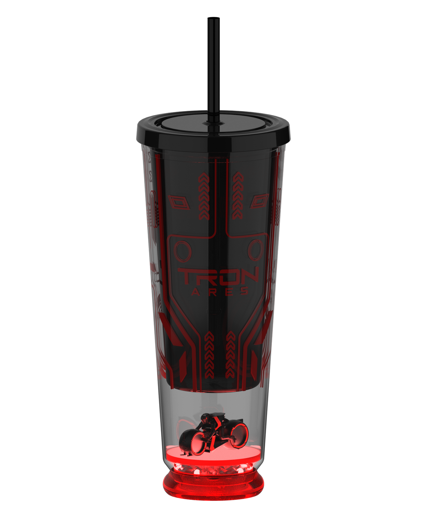 Tron Double Wall Cup w/Figurine On Bottom